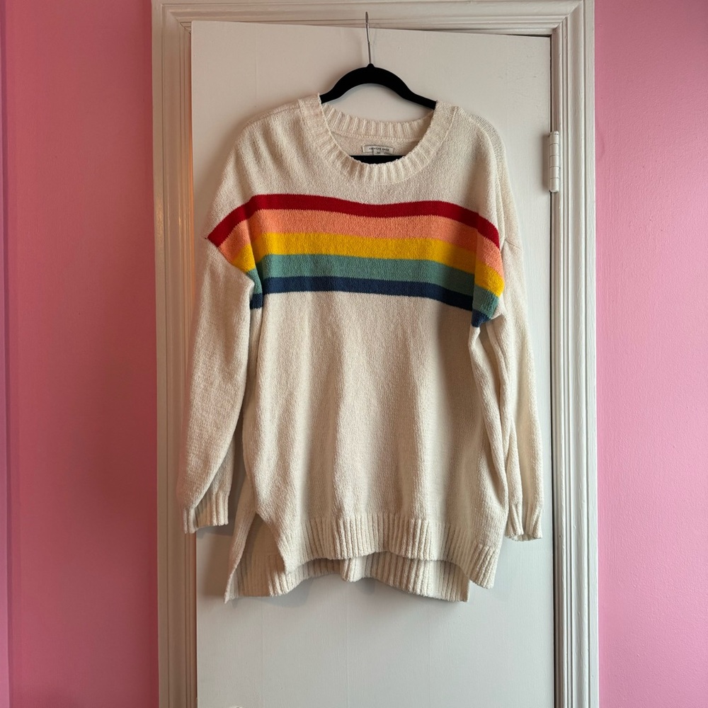 American Eagle Rainbow Striped Sweater